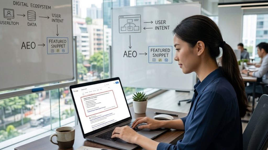 How AEO Services Help You Rank in Featured Snippets